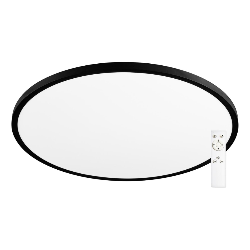Top Light - Світлодіодний стельовий світильник з регулюванням яскравості REVIT LED/70W/230V 3000-6500K діаметр 75 см чорний + пульт дистанційного керування