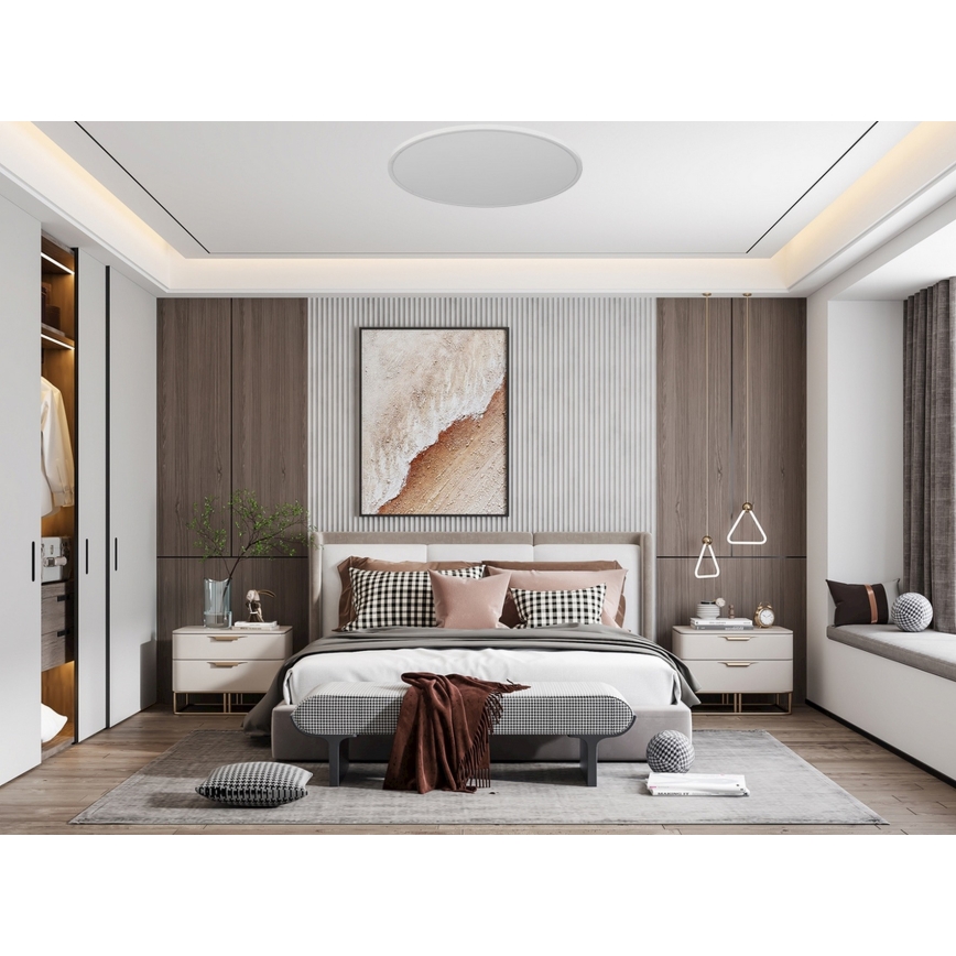 Top Light - Світлодіодний стельовий світильник з регулюванням яскравості REVIT LED/70W/230V 3000-6500K діаметр 75 см білий + пульт дистанційного керування