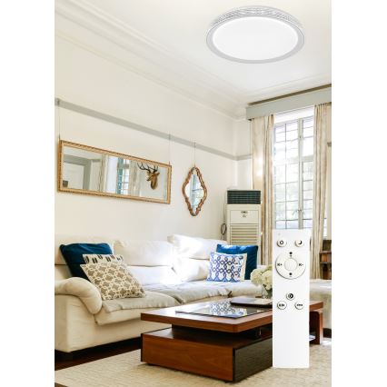 Top Light - Світлодіодний стельовий світильник з регулюванням яскравості SAFIR LED/51W/230V 3000-6500K діаметр 48 см + пульт дистанційного керування