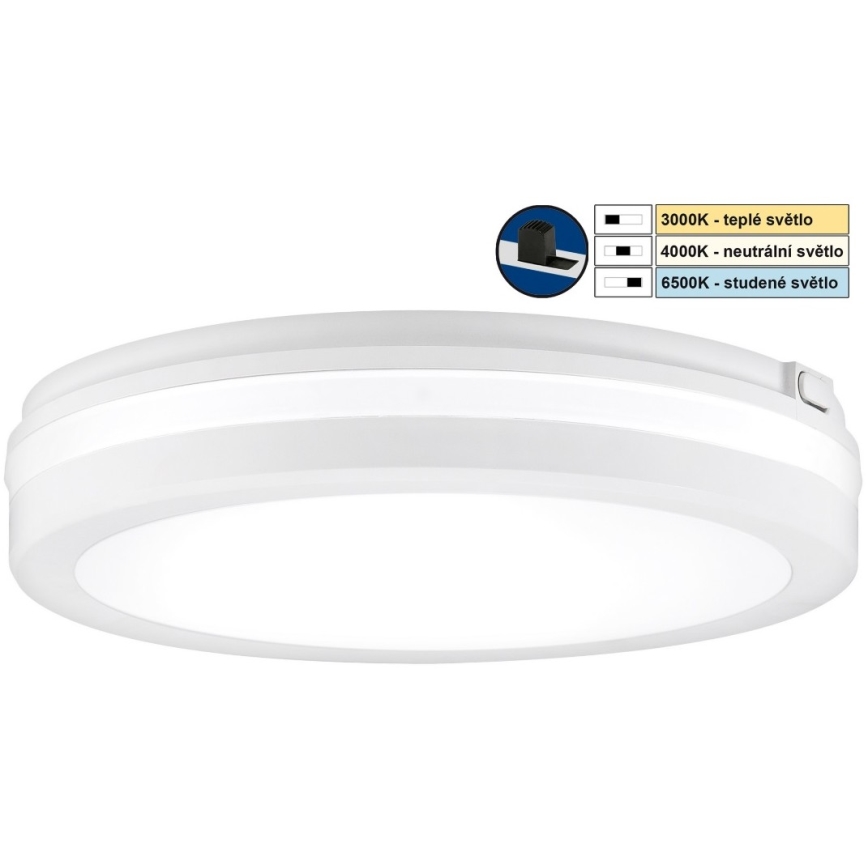Top Light - Світлодіодний світильник для ванної кімнати COMET LED/15W/230V 3000/4000/6500K IP54 діаметр 20 см білий