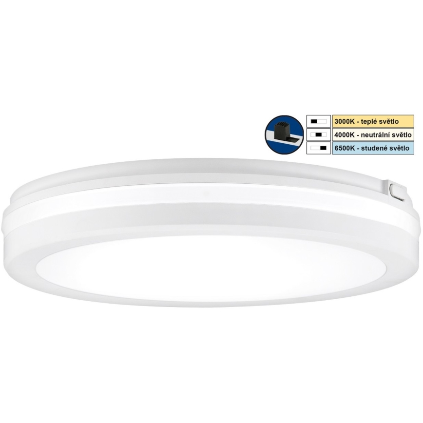 Top Light - Світлодіодний світильник для ванної кімнати COMET LED/24W/230V 3000/4000/6500K IP54 діаметр 30 см білий