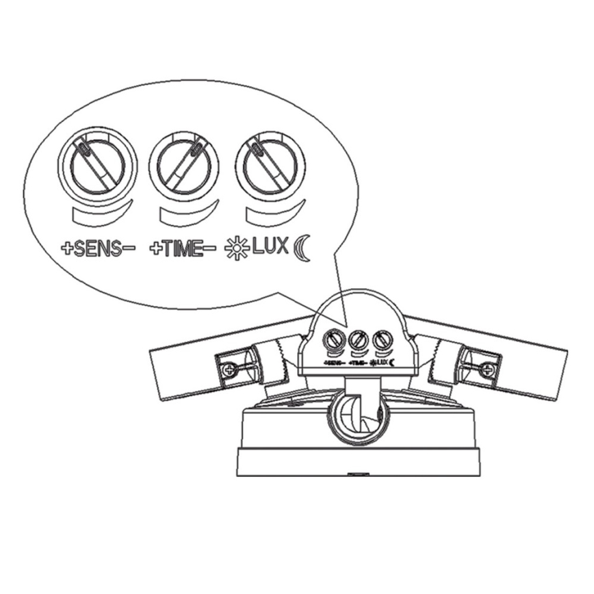 Top Light Tarraco C PIR - Світлодіодний прожектор з датчиком TARRACO 2xLED/20W/230V IP65