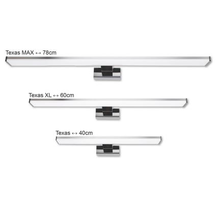 Top Light TEXAS XL - LED Підсвітка для дзеркала для ванної TEXAS LED/12W/230V IP44