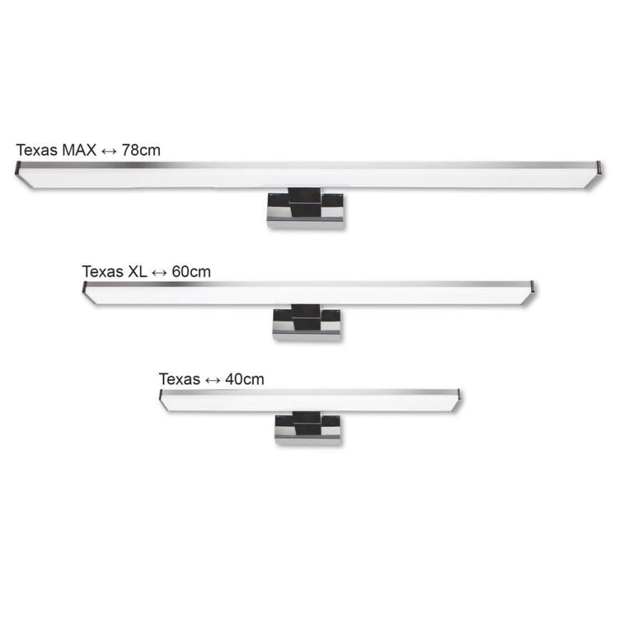 Top Light TEXAS XL - LED Підсвітка для дзеркала для ванної TEXAS LED/12W/230V IP44