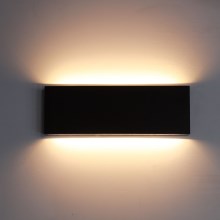 Top Light - Уличный светодиодный настенный светильник OBLIGO LED/12W/230V IP65 черный