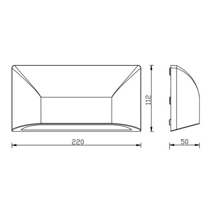 Top Light - Вуличний настінний LED світильник LED/6W/230V IP65