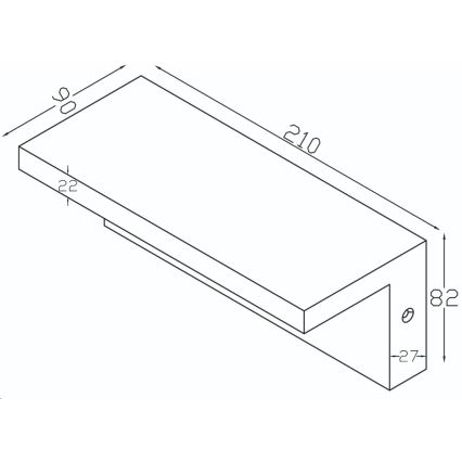 Top Light - Вуличний світлодіодний настінний світильник ELON LED/10W/230V 4000K IP54