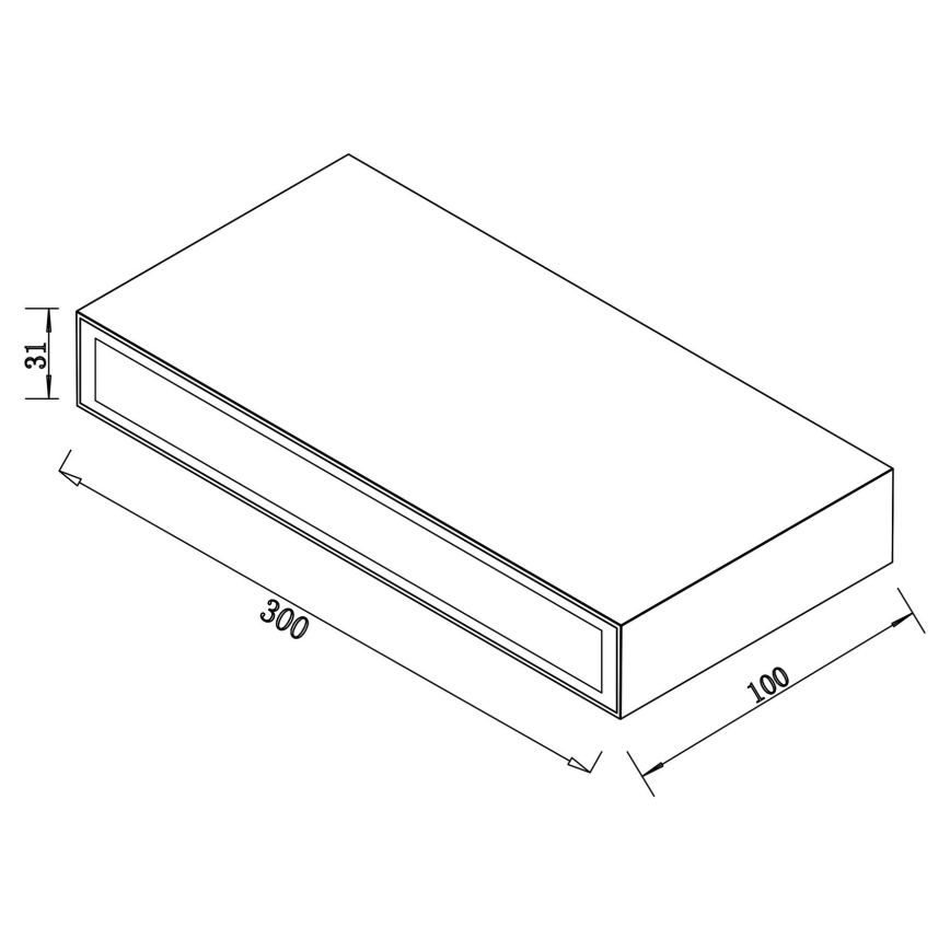 Top Light - Вуличний світлодіодний настінний світильник OBLIGO LED/12W/230V IP65 білий