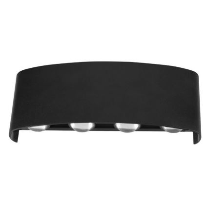 Top Light - Вуличний світлодіодний настінний світильник RAY LED/8W/230V IP44 4000K чорний