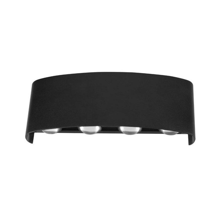 Top Light - Вуличний світлодіодний настінний світильник RAY LED/8W/230V IP44 4000K чорний