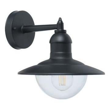 Top Light - Зовнішній настінний світильник VERONA 1xE27/12W/230V IP44 чорний