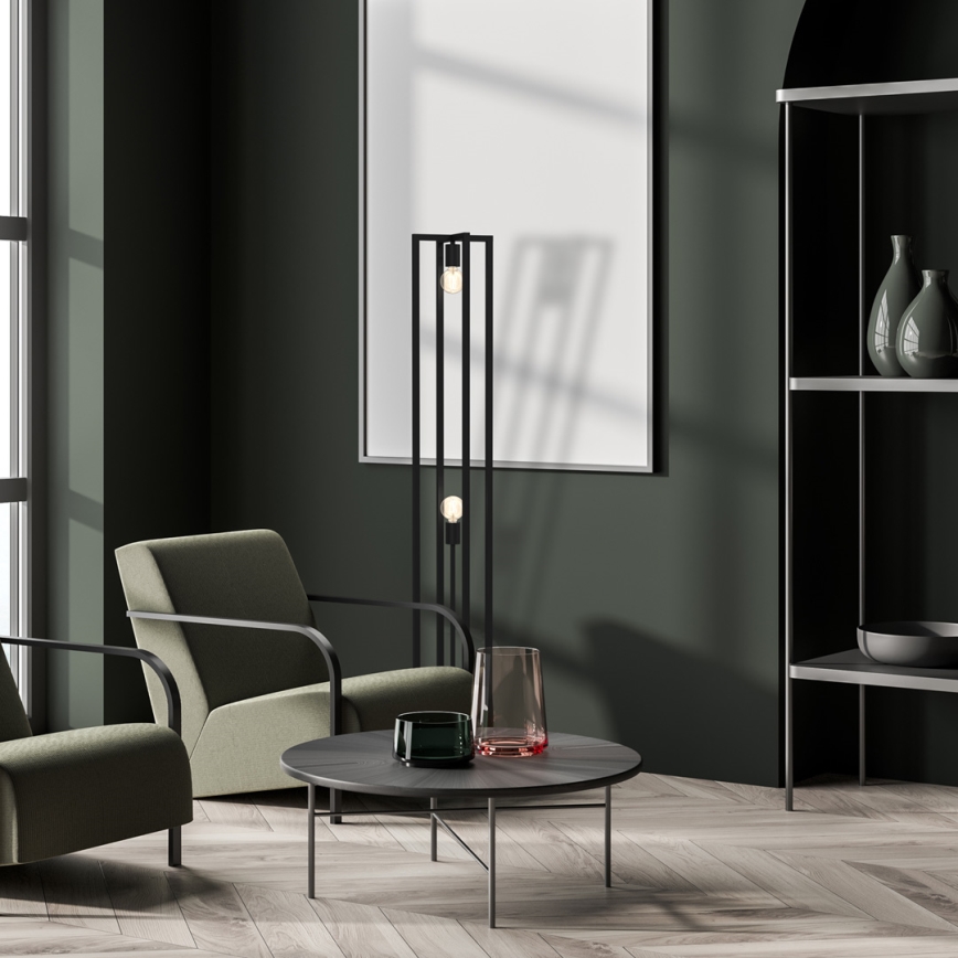 Торшер ARNOLD 2xE27/60W/230V чорний