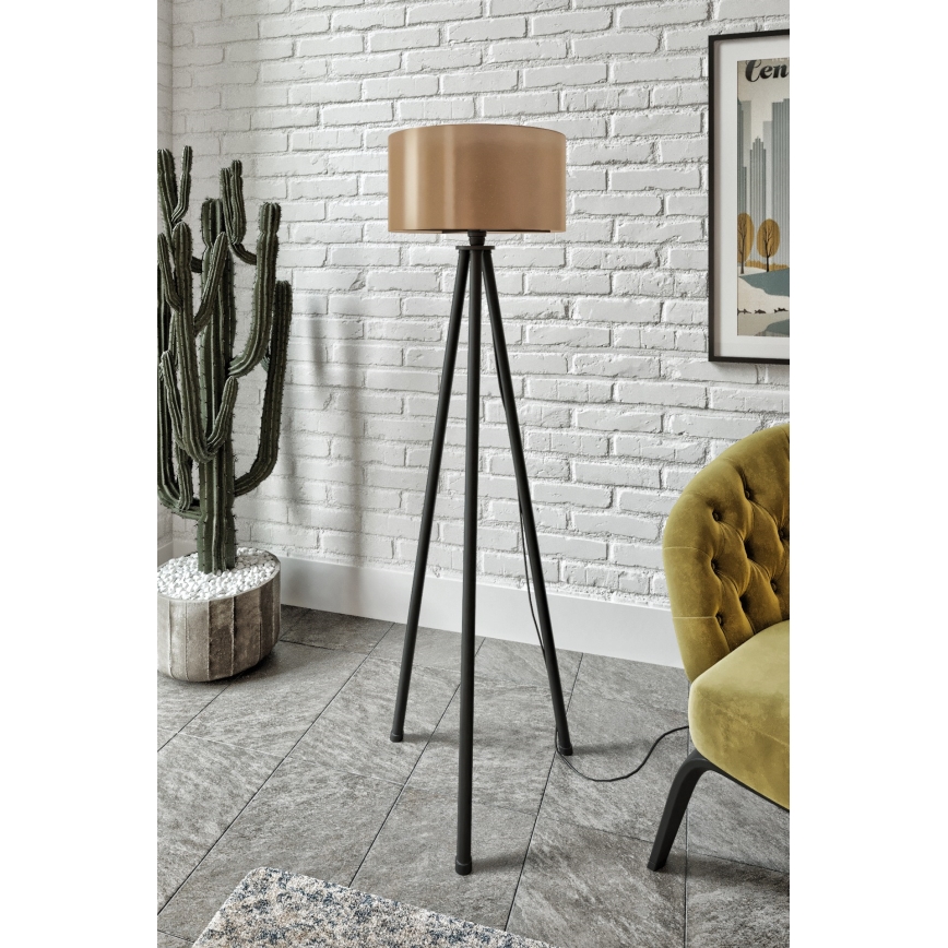 Торшер AYD 1xE27/40W/230V чёрный/коричневый