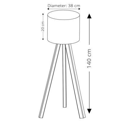 Торшер AYD 1xE27/40W/230V розовый/коричневый