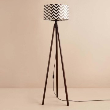 Торшер AYD 1xE27/40W/230V коричневый/чёрный/белый