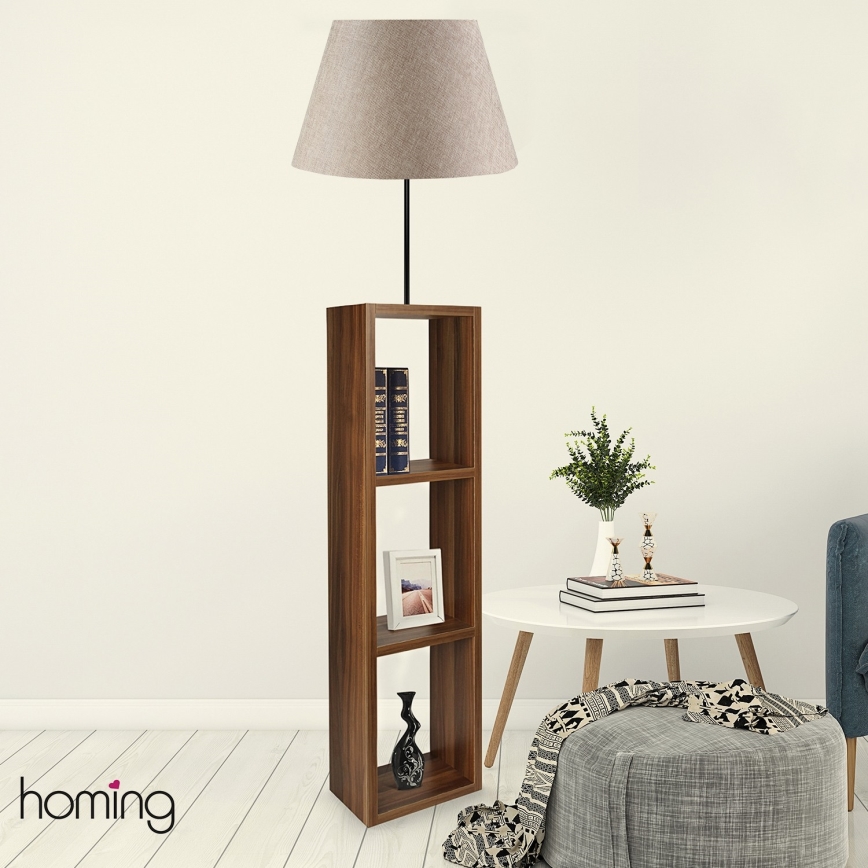 Торшер AYD 1xE27/40W/230V коричневый/серый