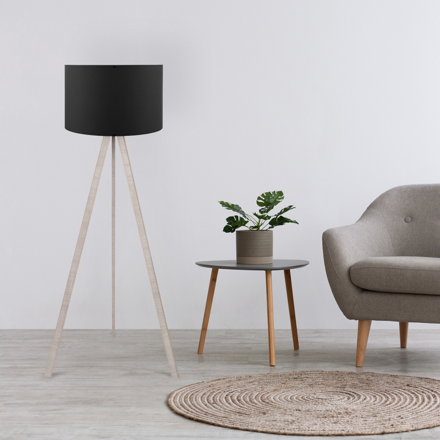 Торшер AYD 1xE27/60W/230V черный/бежевый