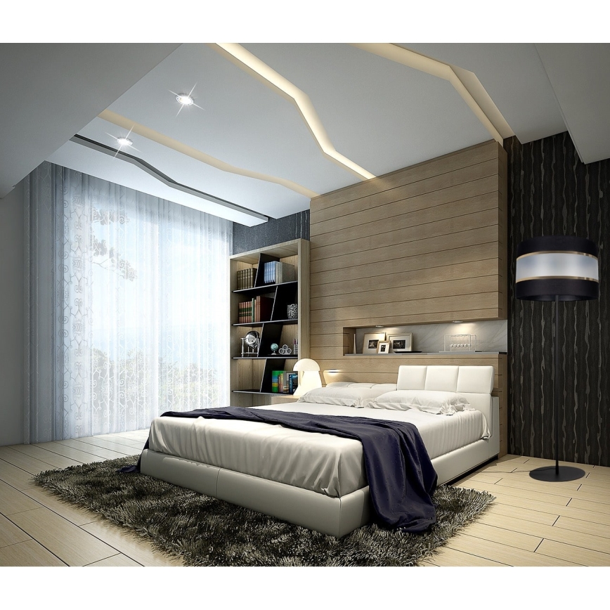 Торшер CORAL 1xE27/60W/230V чорний