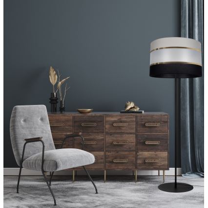 Торшер CORAL  1xE27/60W/230V чорний/сірий