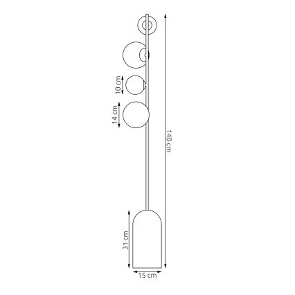 Торшер ETNO 4xG9/8W/230V білий