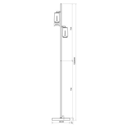 Торшер FLOWER 2xGU10/8W/230V білий
