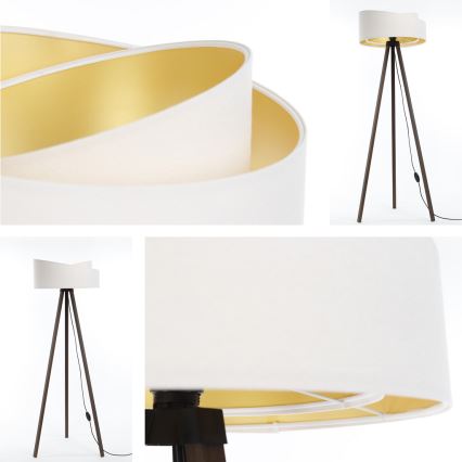 Торшер GALAXY 1xE27/60W/230V белый/коричневый