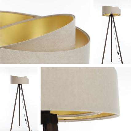 Торшер GALAXY 1xE27/60W/230V бежевый/коричневый