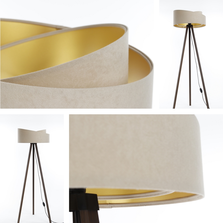 Торшер GALAXY 1xE27/60W/230V бежевый/коричневый