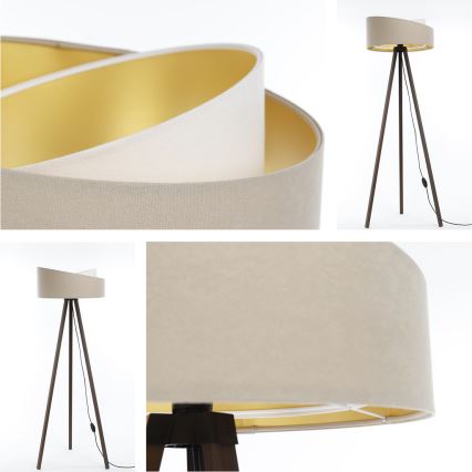 Торшер GALAXY 1xE27/60W/230V бежевый/коричневый