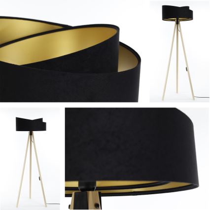 Торшер GALAXY 1xE27/60W/230V черный/бежевый