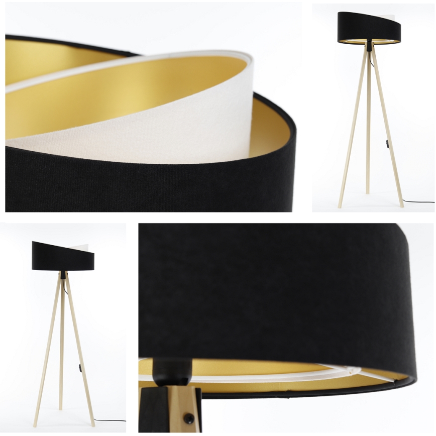 Торшер GALAXY 1xE27/60W/230V черный/бежевый