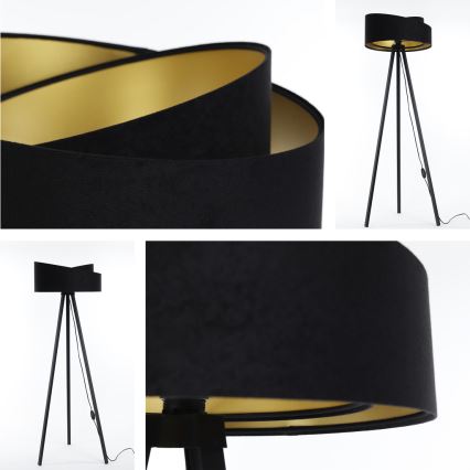 Торшер GALAXY 1xE27/60W/230V черный/венге