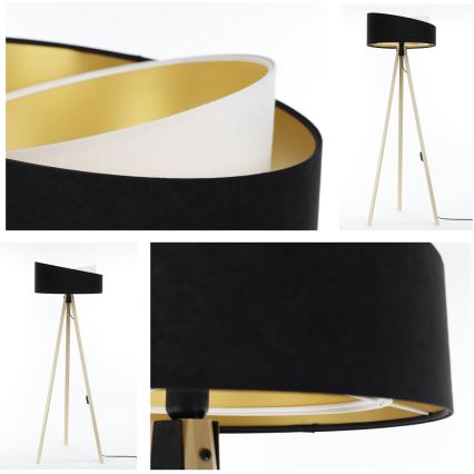 Торшер GALAXY 1xE27/60W/230V чорний/бежевий