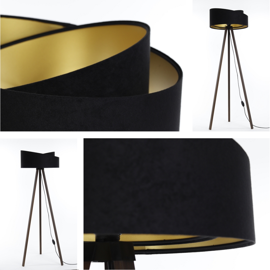 Торшер GALAXY 1xE27/60W/230V чорний/коричневий