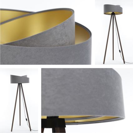 Торшер GALAXY 1xE27/60W/230V серый/коричневый