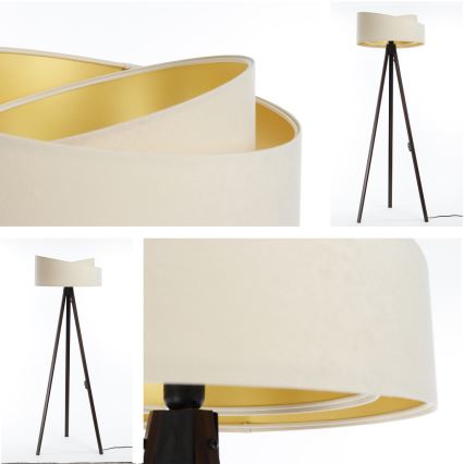 Торшер GALAXY 1xE27/60W/230V кремовый/венге