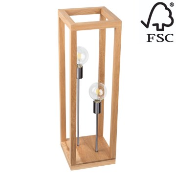Торшер KAGO 2xE27/60W/230V матовий дуб – сертифіковано FSC
