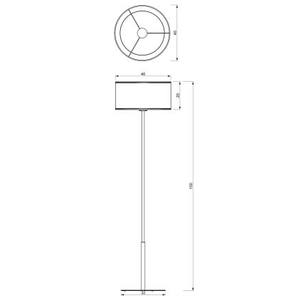 Торшер LOFT SHADE 1xE27/60W/230V черный
