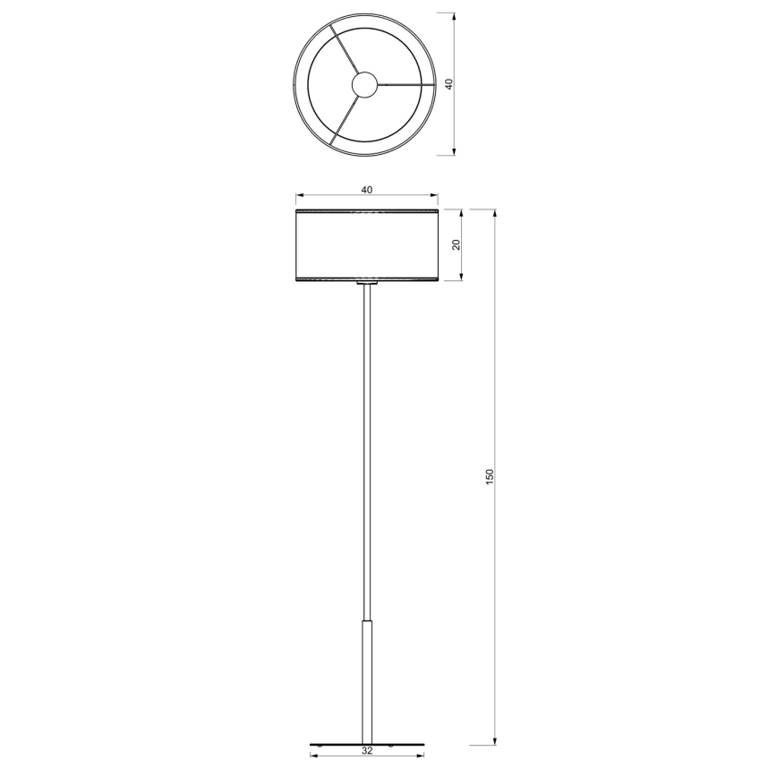 Торшер LOFT SHADE 1xE27/60W/230V черный