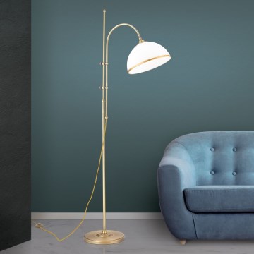 Торшер OLD LAMP 1xE27/40W/230V білий/латунь