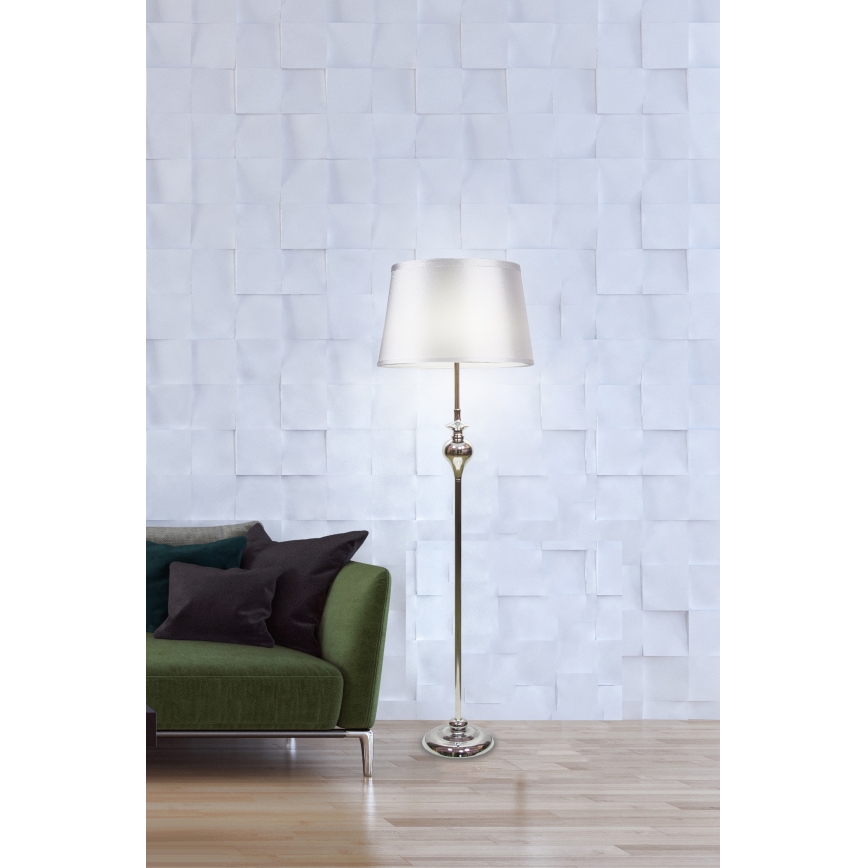 Торшер PRIMA 1xE27/60W/230V серебряная/блестящий хром