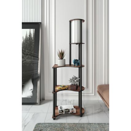 Торшер с полками 1xE27/40W/230V 140 см черный/коричневый