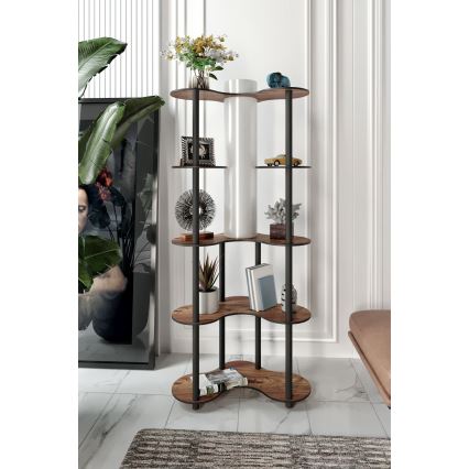 Торшер с полками 1xE27/40W/230V 150 см черный/коричневый