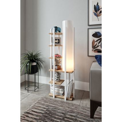 Торшер с полками MODA DOR 1xE27/40W/230V белый/коричневый