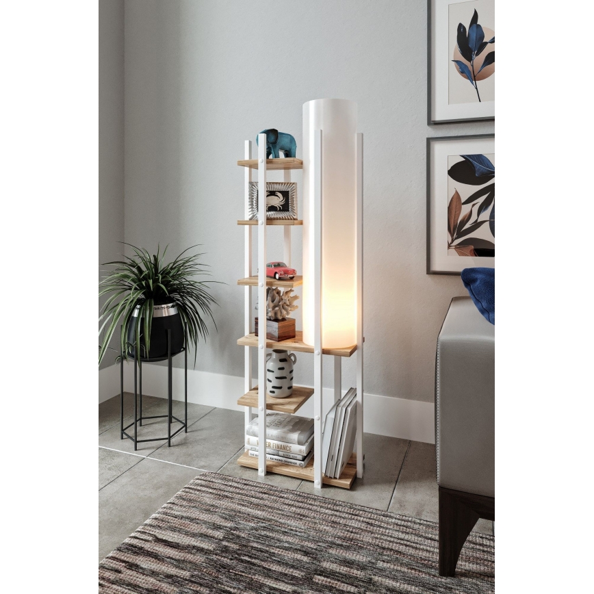 Торшер с полками MODA DOR 1xE27/40W/230V белый/коричневый