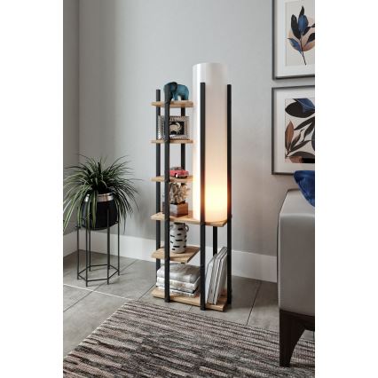 Торшер с полками MODA DOR 1xE27/40W/230V черный/коричневый