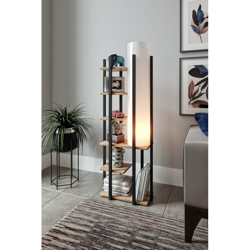 Торшер с полками MODA DOR 1xE27/40W/230V черный/коричневый
