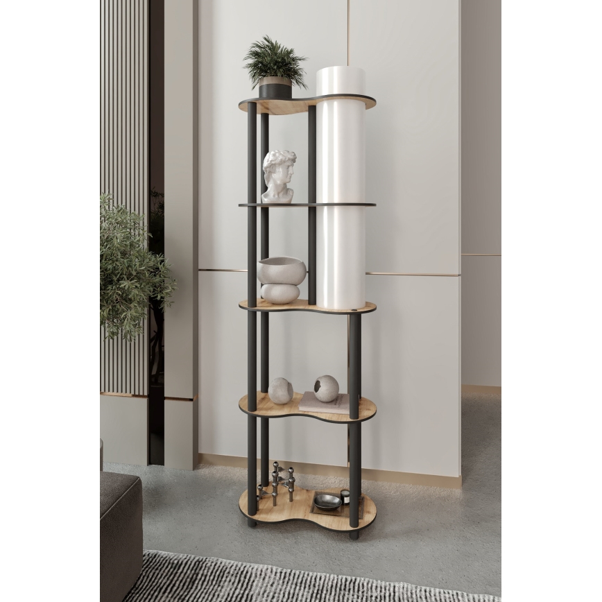 Торшер с полками NOTO 1xE27/40W/230V бежевый/чёрный