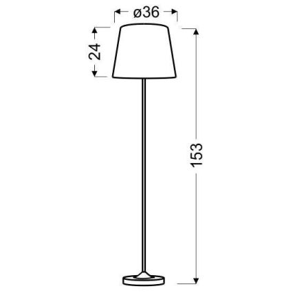 Торшер SEGIN 1xE27/60W/230V серая/блестящий хром