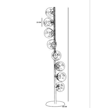 Торшер SIMAY 8xE27/40W/230V золотистый/белый